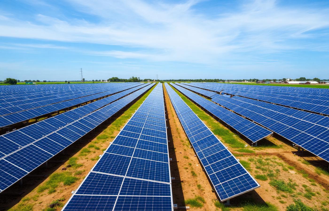 Solar array at GreenHarvest